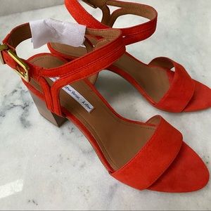 & Other Stories Suede Heeled Sandalette, Size 9.5